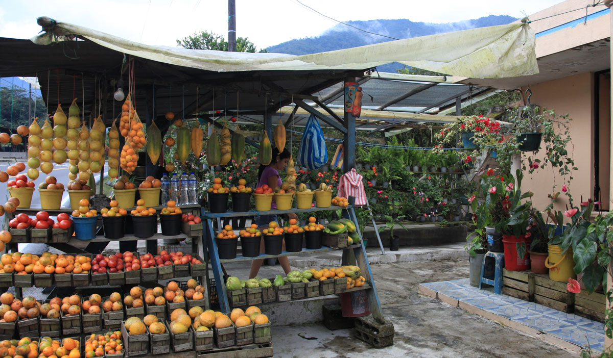 Marktje onderweg naar Baños